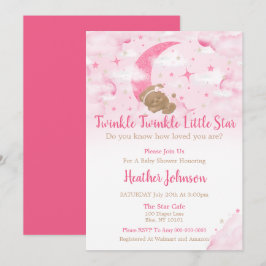 Björnstödsskugga för Lilla stjärna med Twinkle Twi Inbjudningar