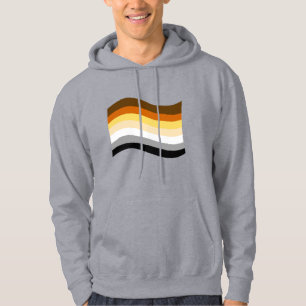 Björnstolt vågig flagga hoodie