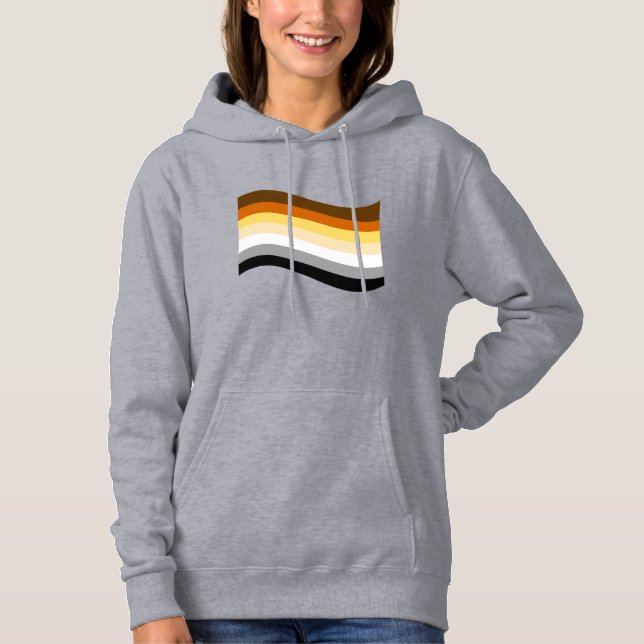 Björnstolt vågig flagga t shirt (Framsida)