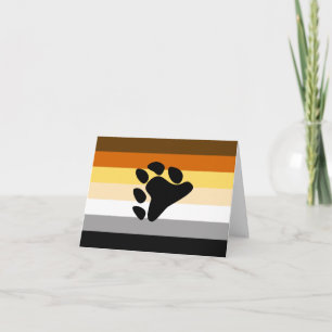 Björnstoltflagga med tass helgkort