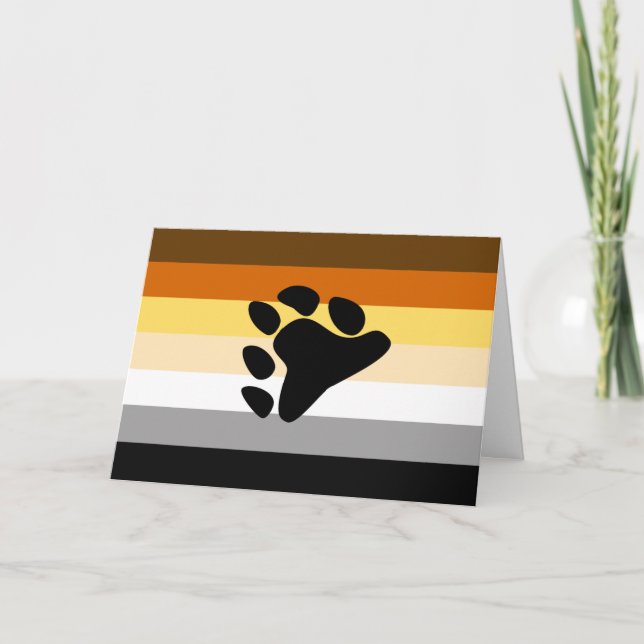 Björnstoltflagga med tass kort (Framsida)