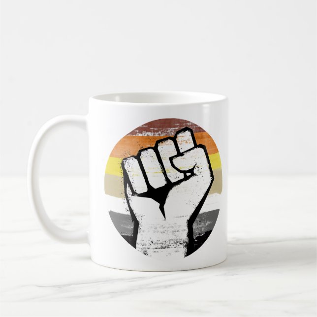 Björnstolthet nävve cirkeltryck kaffemugg (Vänster)