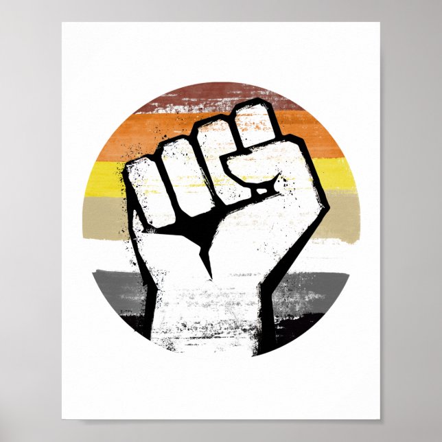 Björnstolthet nävve cirkeltryck poster (Framsidan)