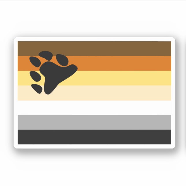Björnstolthetsflagga Klistermärken (Framsida)