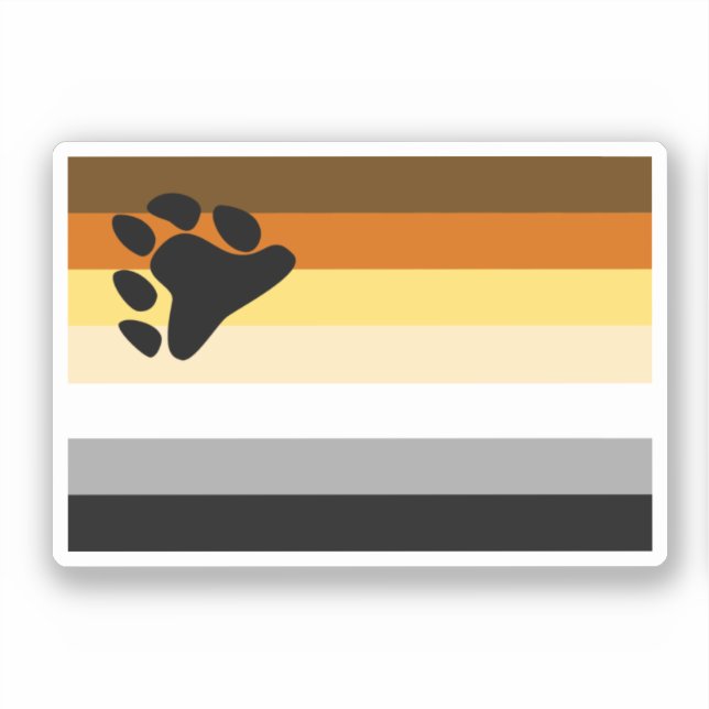 Björnstolthetsflagga Klistermärken (Framsida)