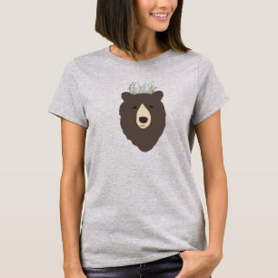 Björntskjorta med blomman krona tee shirt