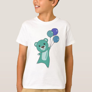 Björnturkos flyger med ballonger och friska djur t shirt