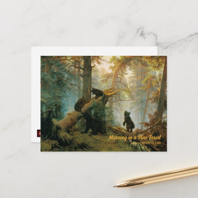 Björnungar 1889 Årgammal Vykort (Fram/Back In Situ)