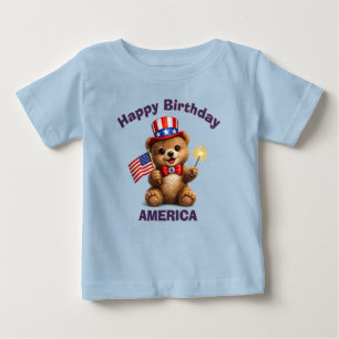 Björnunge (5a) Patriotisk Barn T-Shirt