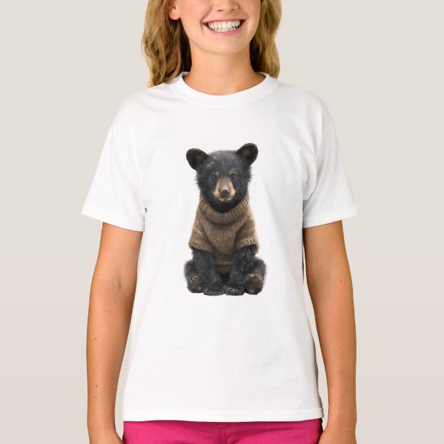 Björnunge Sweater Sittande Barn T Shirt (Framsida)