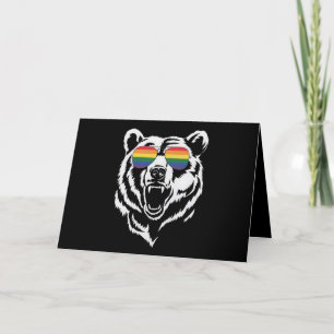 Björnväxel, HBT-Pride för regnbågssolglasögon, Fla Tack Kort