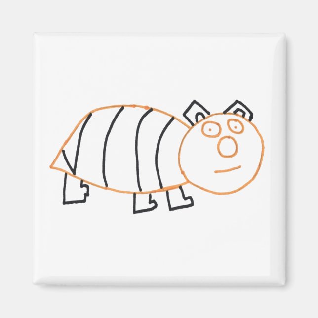 Björnvidd i kvadrat magnet (Framsidan)