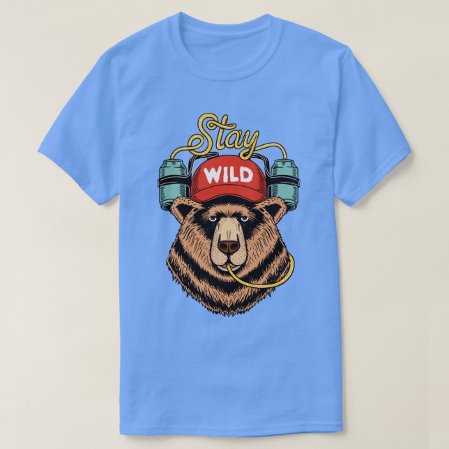 Björnvistelse vild t shirt (Design framsida)