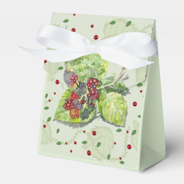 Björrött och svarta björnbär presentaskar (Framsidan Sidan)