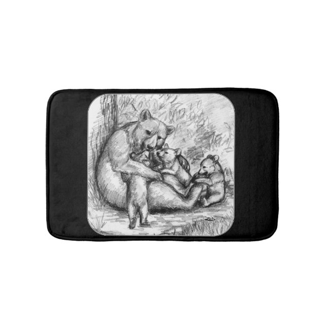 Björsfamilj Badrumsmatta (Framsidan)