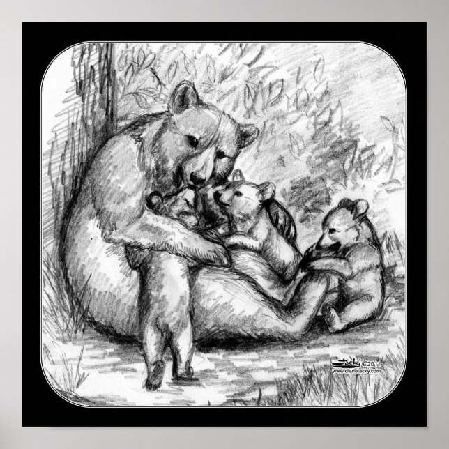 Björsfamilj Poster (Framsidan)