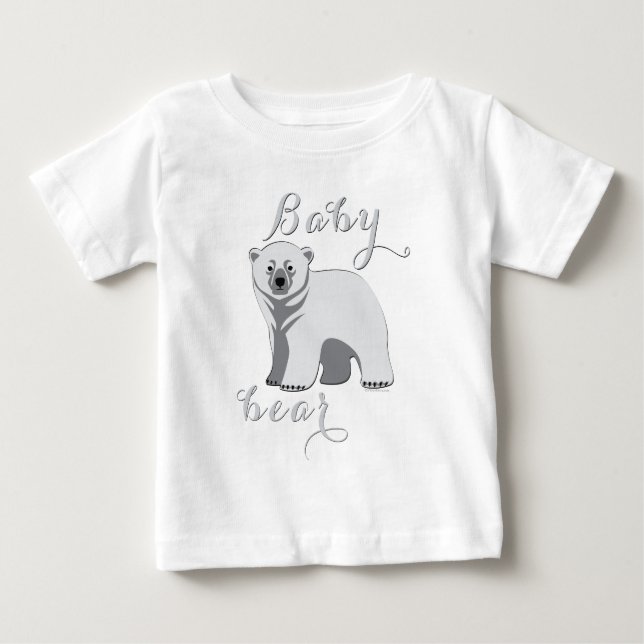 Björsfamiljen Cute Baby Polar Bear T Shirt (Framsida)
