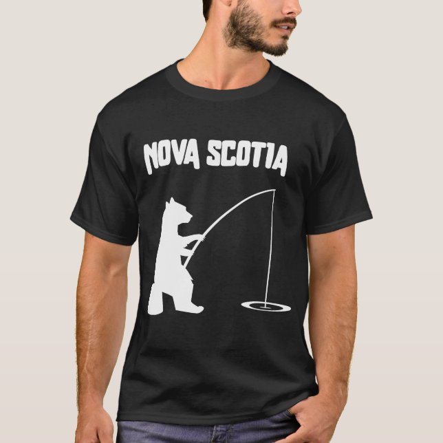 Björsfiske efter Nova Scotia Fishman angler T Shirt (Framsida)