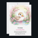 Bjud av anka Kids Girl Birthday-inbjudan Inbjudningar<br><div class="desc">Förbered dig på fågeln äventyr som aldrig förr med vår inbjudan till Anka Barns födelsedag. Den här fängslande designen visar en söt anka mitt i visuella detaljer, och lovar en dag fylld med upphetsning, äventyr och firande. Bild gladde sig åt att unga ansikte fick denna unika inbjudan och transporterade dem...</div>