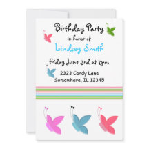 Bjud av fjäril på födelsedagen