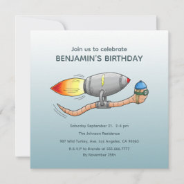 Bjud av Mask-högtid för snabba raketer Inbjudningar