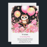 Bjud av uggla Kids Girl Birthday-inbjudan Inbjudningar<br><div class="desc">Förbered dig för fågeln äventyr som ingen annan med inbjudan till Uggla Barns födelsedag. Den här fängslande designen visar en vidsynt uggla mitt i visuella detaljer, och lovar en dag fylld av upphetsning, äventyr och firande. Föreställ er glädjen över ansikte när de får denna unika inbjudan och transporterar dem till...</div>