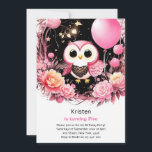 Bjud av uggla Kids Girl Birthday-inbjudan Inbjudningar<br><div class="desc">Förbered dig på fågeln äventyr som aldrig förr med vår inbjudan till Uggla Barns födelsedag. Den här fängslande designen visar en vidsynt uggla mitt i visuella detaljer, och lovar en dag fylld av upphetsning, äventyr och firande. Bild gladde sig åt att unga ansikte fick denna unika inbjudan och transporterade dem...</div>