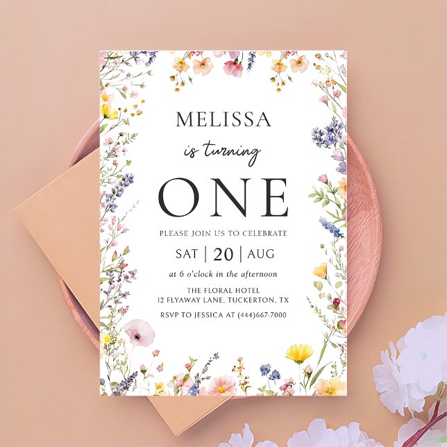 Bjud av Wildblomflicka på födelsedagen Inbjudningar (Skapare uppladdad)