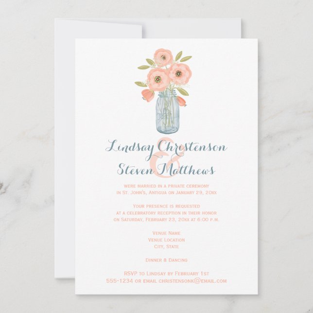 Bjud efter bröllopsinbjudan | Mason Burk, Spädbarn Inbjudningar (Framsida)