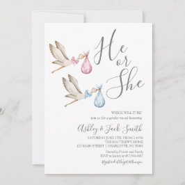 Bjud för att visa Gender i Stork Inbjudningar