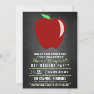 Bjud från Pension-partiet Big Apple Teacher Inbjudningar