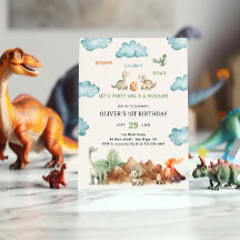 Bjud från Stomp Chomp och Roar Dinosaur på födelse
