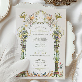 Bjud från Victorian Botanical Garden Wedding Inbjudningar