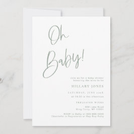 Bjud/Grönt Bohemian Baby Shower-inbjudan Inbjudningar