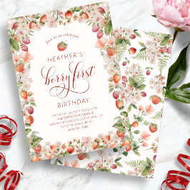 Bjud i Berry första födelsedag Inbjudningar