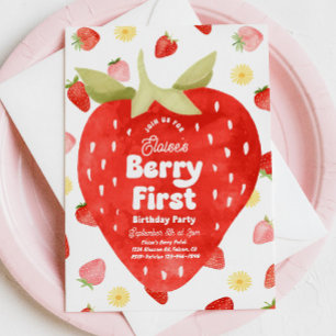 Bjud i Berry första födelsedag Inbjudningar