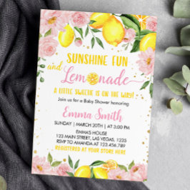 Bjud i botaniskt citronbabyskor inbjudningar