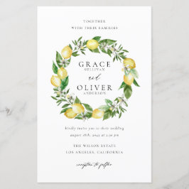 Bjud i botaniskt Lemon Wandan Garden Wedding