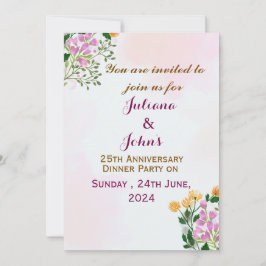 Bjud i bröllop på årsdagen inbjudningar