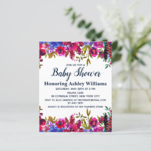 Bjud i budgeterade botaniska Blommigtar för babysk
