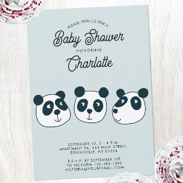Bjud i Cute Giant Panda Bear Baby Shower-inbjudan Inbjudningar