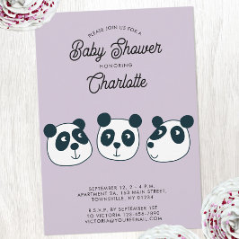 Bjud i Cute Giant Panda Bear Baby Shower-inbjudan Inbjudningar