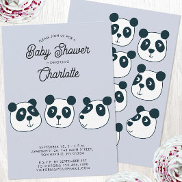 Bjud i Cute Giant Panda Bear Baby Shower-inbjudan Inbjudningar