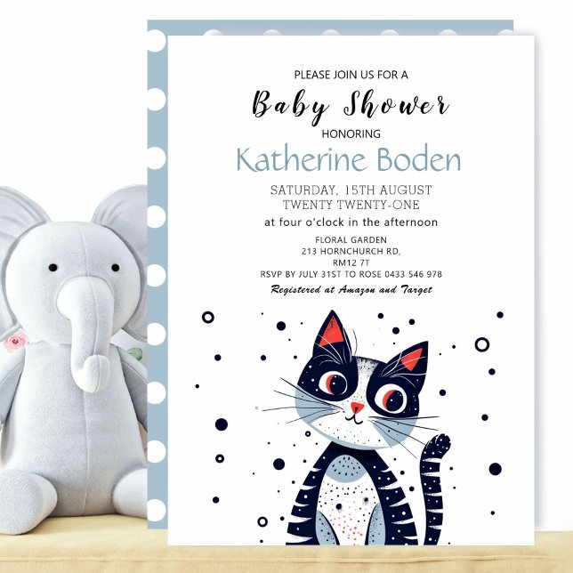 Bjud i Cute Kattunge Baby Shower (Skapare uppladdad)