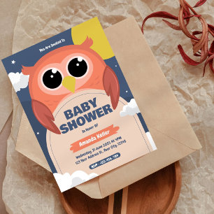 Bjud i Cute Uggla Baby Shower Inbjudningar