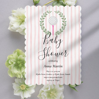 Bjud i Golf Klubb Baby Shower Inbjudningar