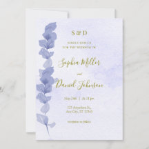 Bjud i Lavender Watercolor Wedding