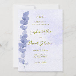 Bjud i Lavender Watercolor Wedding Inbjudningar
