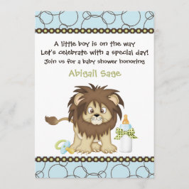 Bjud i Lejona boxar i Cute Baby, babykläder Inbjudningar