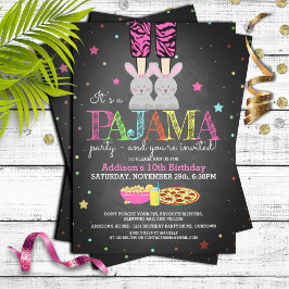 Bjud i Party på pajama Inbjudningar